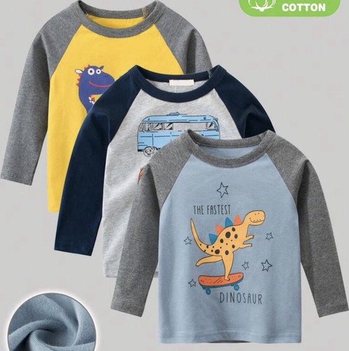 3er pack jungen langarmshirts - jungen,