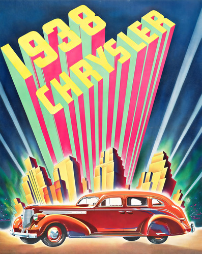 1938 chrysler poster vintage - chrysler,
