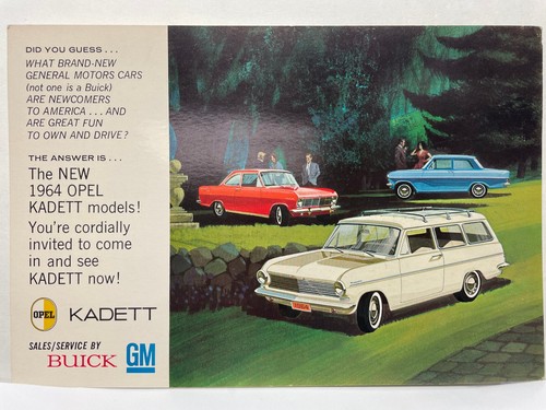 1964 opel kadett - 1964, werbe-flyer