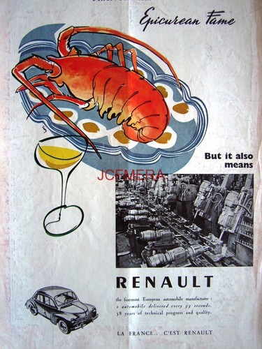 1955 renault autos anzeige - 1955,